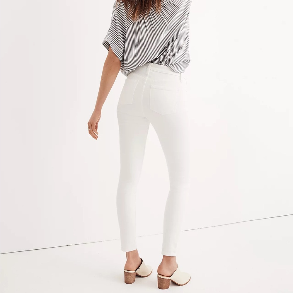MADEWELL 10" High-Rise Skinny Jeans in Pure White sz 28. Like new